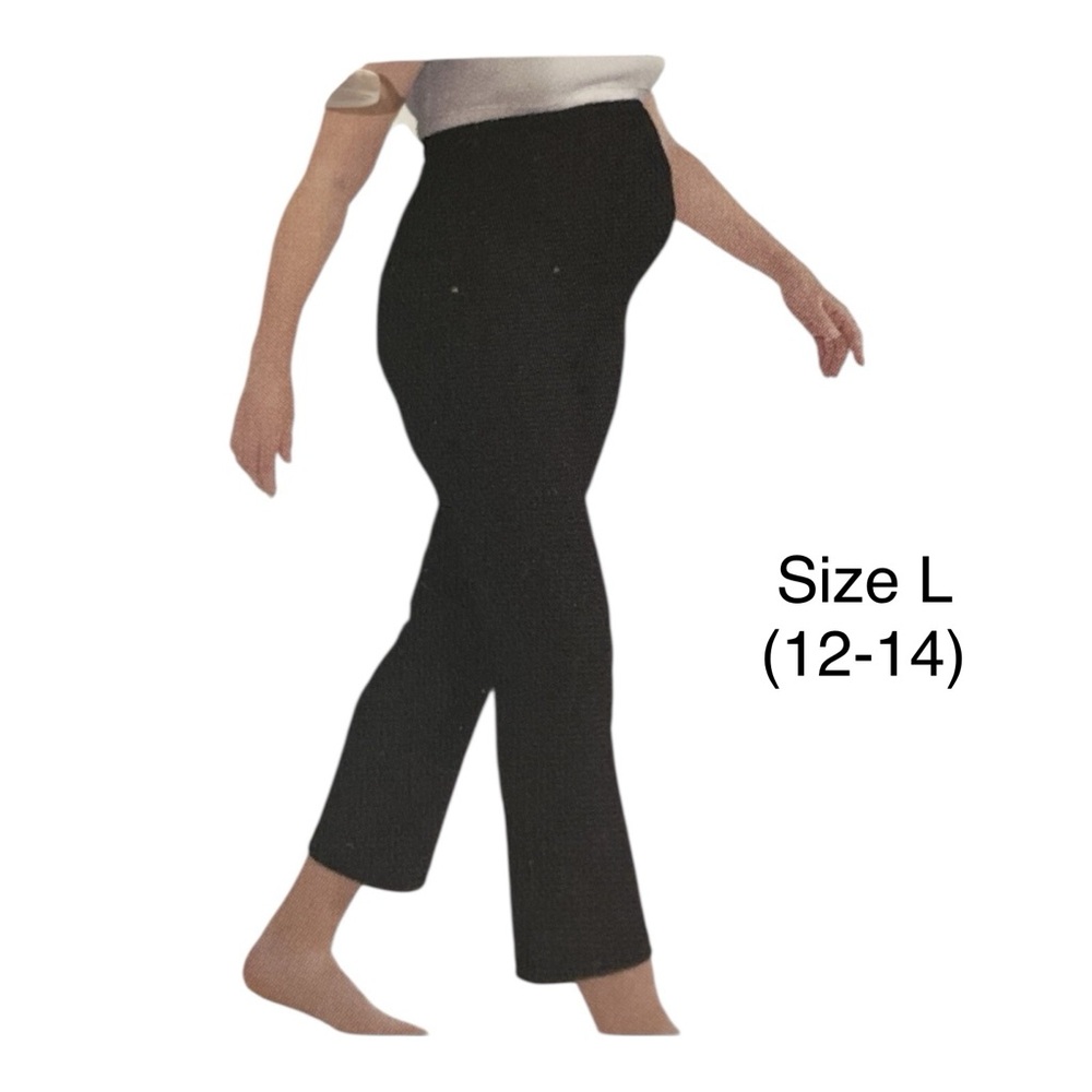 Time and Tru Black Maternity Straight Leg PullOn Jeans Jegging Size L (12-14)